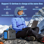 SBAOH 300W Portable Power Station, 296 Wh 80000mAh Solar Generator W/ PD 100W, 13 Outlets,.Power Bank Portable for Outdoor Solar Lights, Camping Tents, Emergency Outdoor Home Use, CPAP, Fans, Laptops, Emergency, Gifts