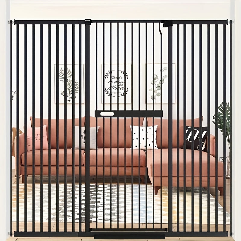 [Extra Tall Pet Gate] 61 Inch Extra Tall Pet Gate, 30.11"-52.7" Extra Wide Pressure Mounted Walk Through Swing Safety Cat Gates for Stairs, Doorways, Kitchen