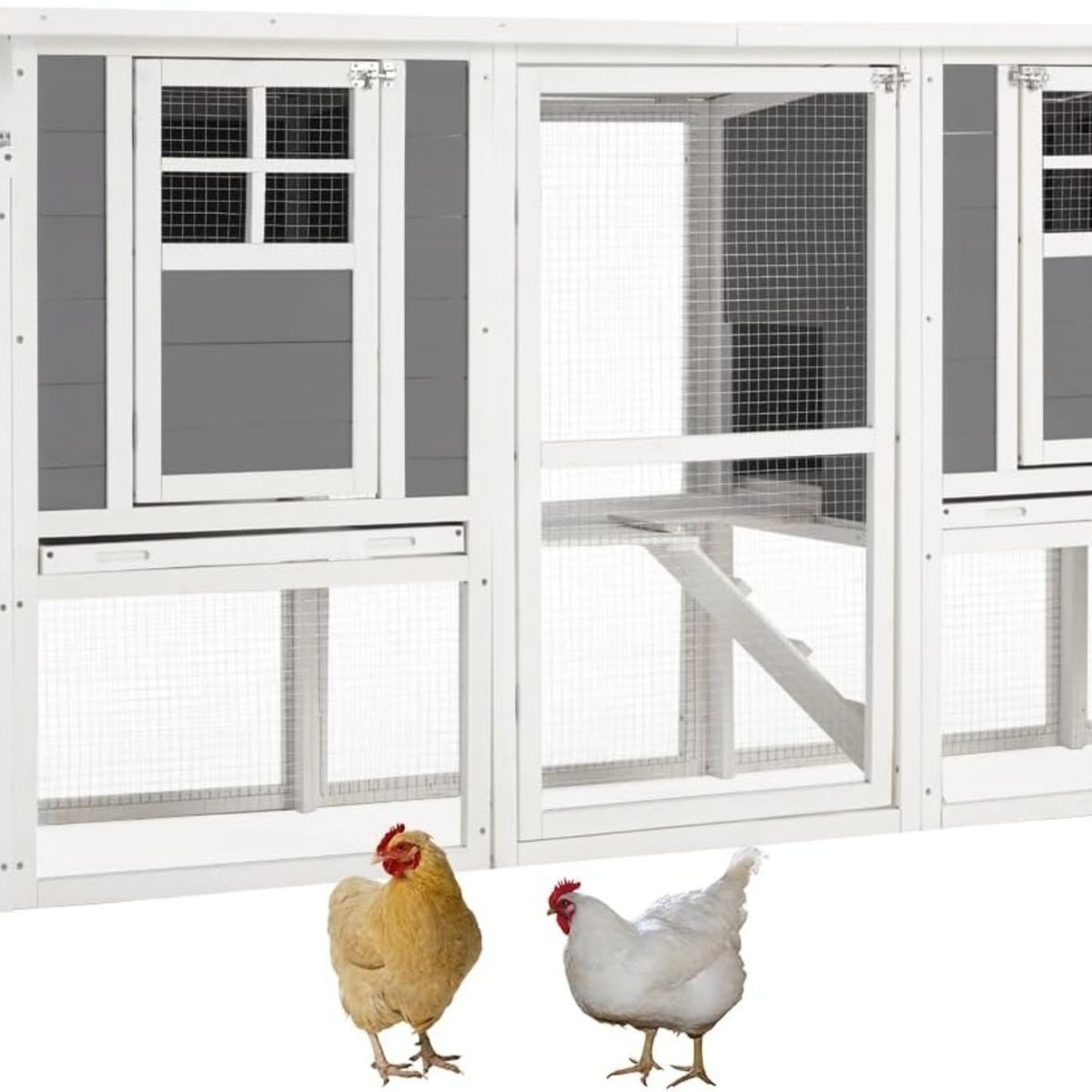 98" Large Chicken Coop For 6-8 Chickens | Wooden Chicken Hutch With Nesting Boxes, Outdoor Hen House Chicken Cage By Yodolla
