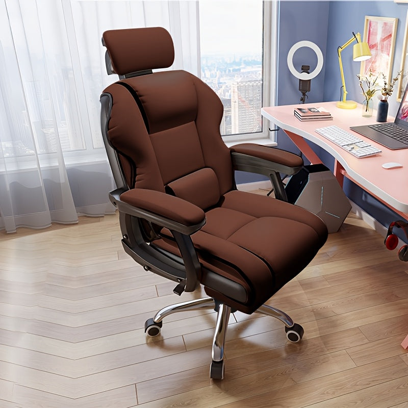 Computer Chair Family Comfortable Sedentary Dormitory Desk Chair Back Recliner Study Office Chair Swivel Chair Adjustable Height