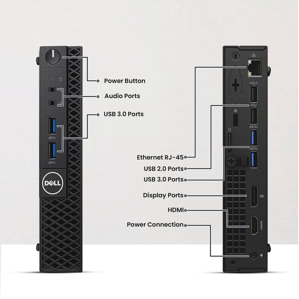 Dell OptiPlex 3050 Tiny | Desktop Computer Mini PC | Intel Core i5-6500T 6th Gen Quad-Core Processor | DDR4 RAM | Solid State Drive (SSD) | Wireless Keyboard & Mouse | WiFi | Windows 11 Pro (Renewed)