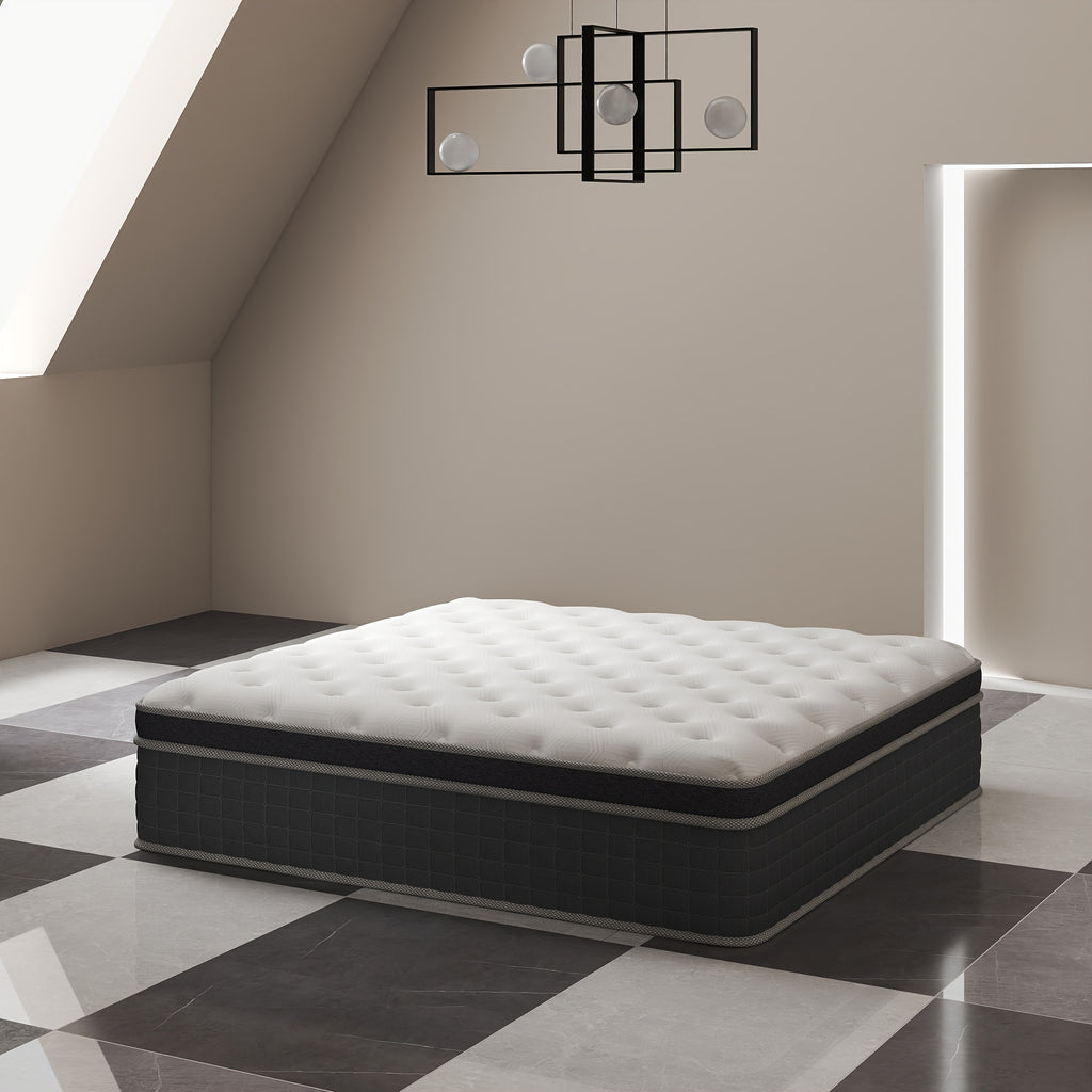 Memory Foam Hybrid Mattress Twin Full Queen King 8/10/12/14 Inch in a Box Individually Wrapped Coils Medium Firm Breathable Supportive