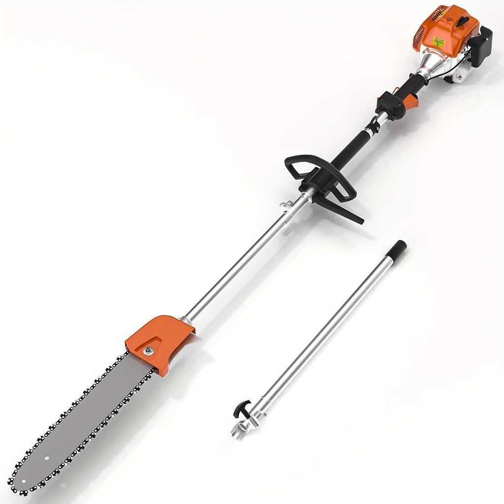 48CC Gas Powered Pole Saws, 2-Stroke Gas Pole Saws for Tree Trimming with11.5in Cutting Bar, 16 FT Extendable Pole Chainsaw Tree Trimmer
