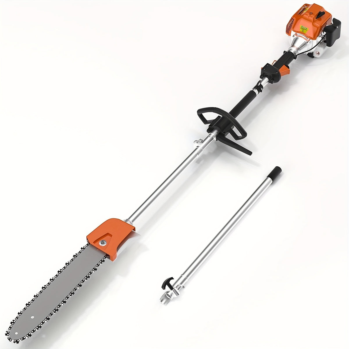 48CC Gas Powered Pole Saws, 2-Stroke Gas Pole Saws for Tree Trimming with11.5in Cutting Bar, 16 FT Extendable Pole Chainsaw Tree Trimmer