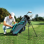 XDriveMax 8pcs Complete Golf Club Set for Men/Women Includes Stand Bag with Rain Hood, Fairway Wood Head Covers, Hybrid, Irons And Putter