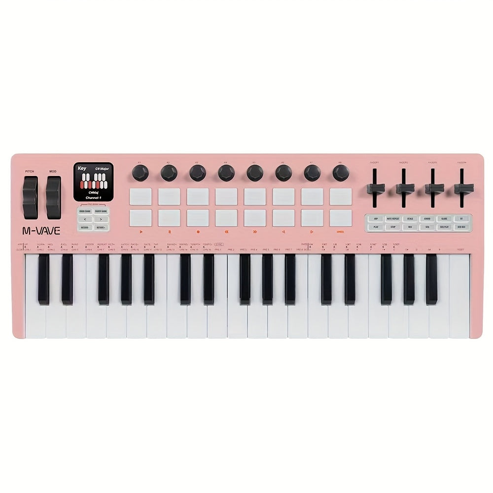 MIDI Keyboard M-VAVE SMK37PRO Professional 37-Key Wireless Controller for Music Composition and Synthesis