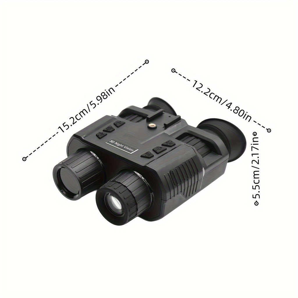 Tactical 3D Night Vision Binoculars HD Helmet Night Vision Goggles 8X Digital Magnification 1080P 3M Sensor 7-Level Adjustment 3W 850Nm IR Light Range 300M/985Ft for Hunting Surveillance Camping Caving Night Fishing Boating Wildlife Viewing