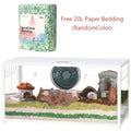 [Metal Hamster Cage] Bucatstate Metal Hamster Cage 2.0 (Free 20L Paper Bedding: Random Color) - Small Animal Habitat Large Stackable With Top Access Easy Assembly 39.3L X 19.7W X 20.6H Inches Dwarf Syrian Hamster Tank For Gerbil Mouse