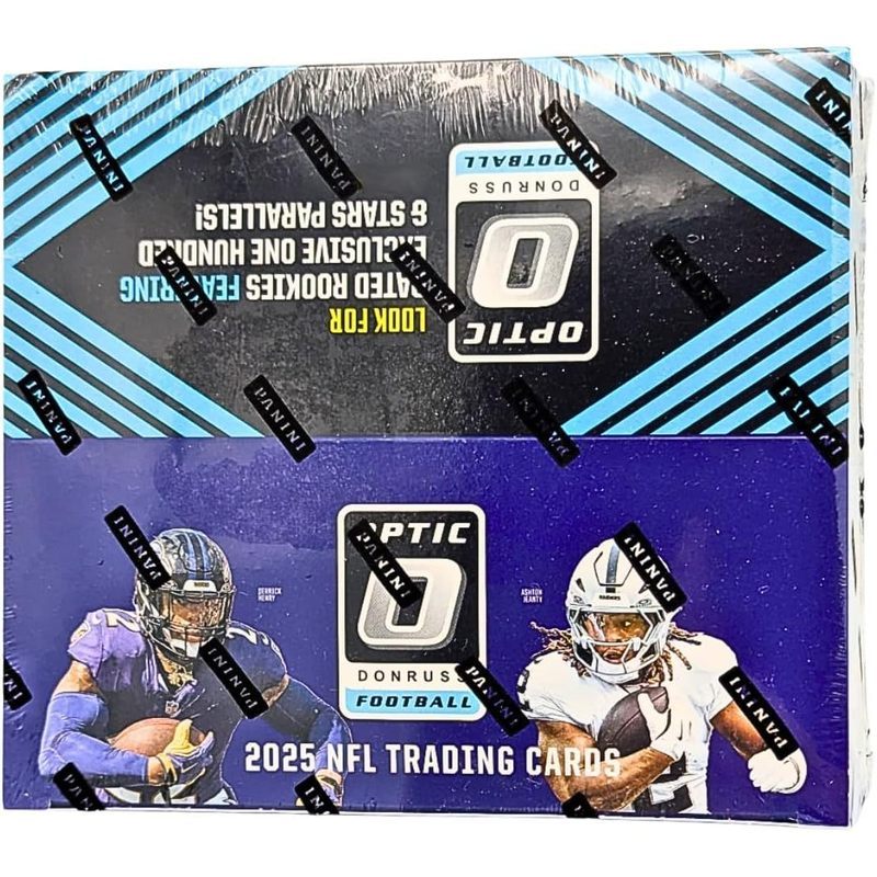 2025 Panini Donruss Optic Football NFL Retail Box with 80 Trading Cards + 6 Toploaders and StreetCards Magn