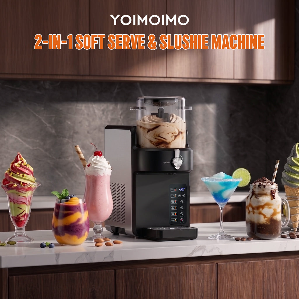 Home-Use Ice Cream Maker, Smoothie Maker, Large-Capacity Frozen Beverage Maker, 6 Preset Programs, Self-Adjusting Hardness And Self-Cleaning Function, LED Display, Suitable for Family And Parties, A Must-Have Gift!