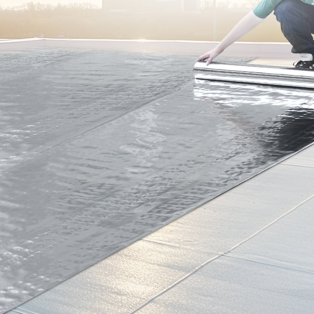 VEVOR Double Reflective Insulation Roll Woven Fabric Radiant Barrier 3000 in x 48 in x 6.5 mil