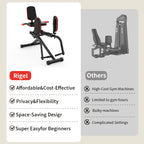 2-In-1 Glute Machine - Hip Abduction & Adduction Exercise Equipment - 3 Resistance Levels For Glute Strengthening, For Home Use, Upper Back Exerciser, Adjustable Glute Trainer, Thigh Workout Equipment For Hip Sculpting & Butt Lifting
