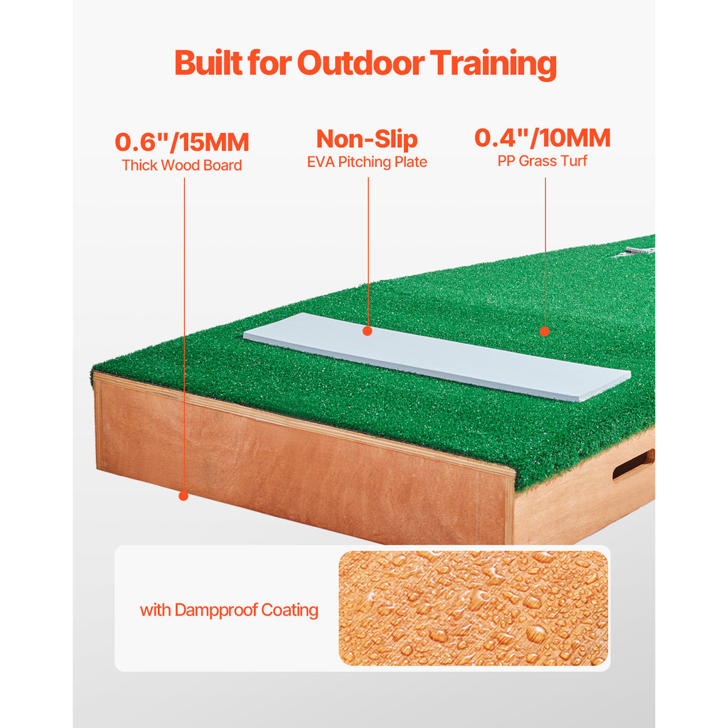 VEVOR Pitching Mound Portable Pitcher Mound Baseball Softball Training, 1.5-2m/2-2.5m, 2+1 style/Wheeled style/T-shaped style