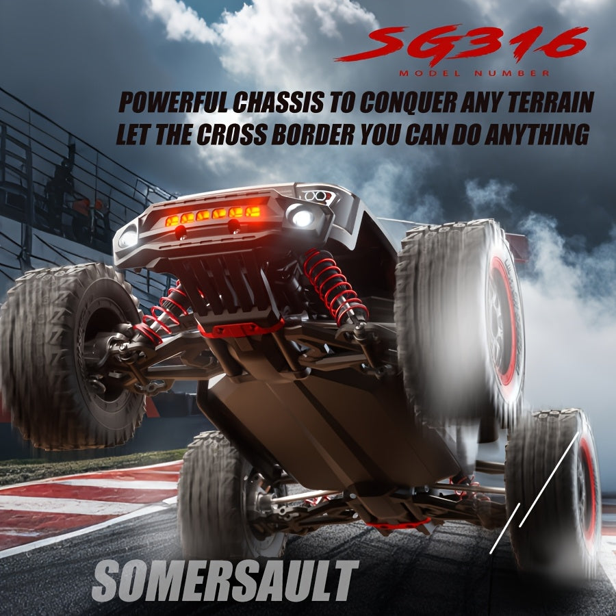 2026 NEW MAX Upgraded 4WD High Speed Off Road RC Car, 50MPH All Terrain Racing Truck, 2847 Brushless Motor Power System, Triple Speed Switch, Drift And Stunt Ready, Heavy Duty Metal Differential And Spring Suspension, 1:16 Large Scale Toy Car