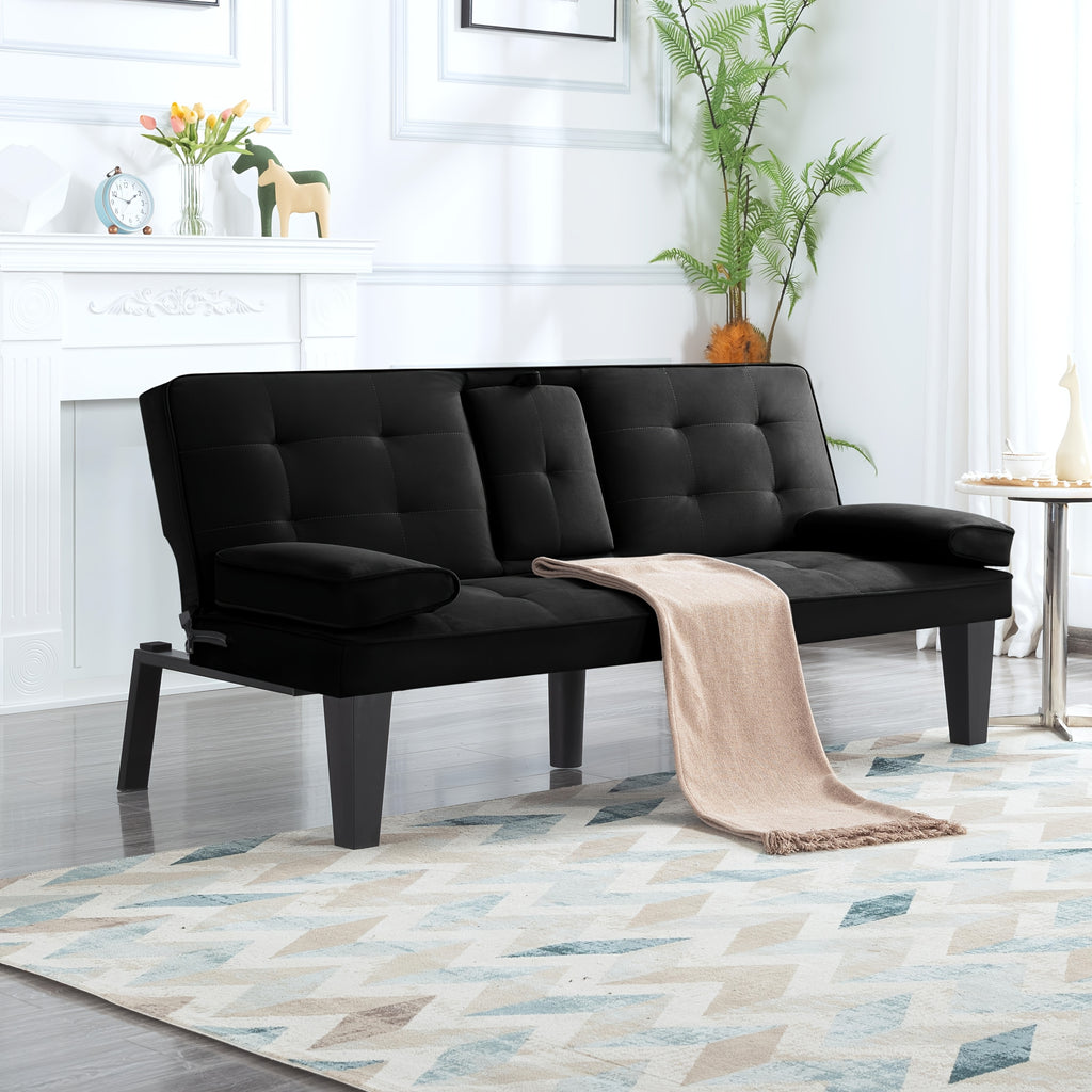 Foldable Sofa Bed with Frame & Fabric Upholstery - Space-Saving Convertible Bed/Sofa for Small Apartments, Dorms, Studios - Modern Sleeper Sofa, Assembly, Comfortable Daybed & Night Rest for Urban Living