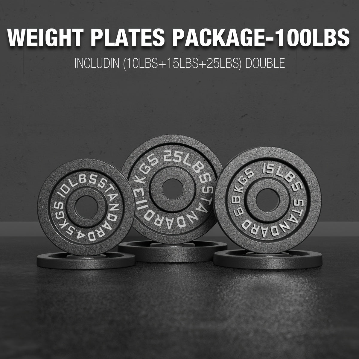 Weight Plates 2 Inch, Iron Classical Plates with Enhanced Grip, Weight Plates for Strength Training And Weight Lifting