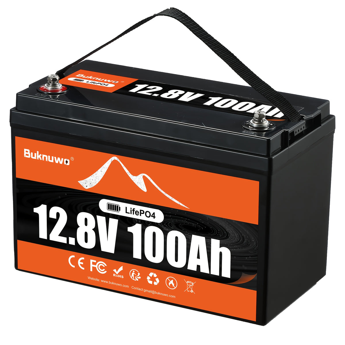[12V 100Ah LiFePO4 Battery] Buknuwo 12V 100Ah Lithium LiFePO4 Battery, Low Temp Protection.Rechargeable LiFePO4 Battery with Up to 15000 Deep Cycles, Built-in 100A BMS for Camper, Solar Systems, Boat, (Group 31)