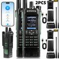 Baofeng UV-32 10W GPS Two-Way Radio, U/ V Cross-Band Repeater, NOAA Weather Alert, Long Range UHF Handheld Walkie-Talkie Suitable for Hobbyists, Outdoor Activities, Camping, Hiking, Emergency Communication Equipment, Camping Gear, Rugged Design, Port