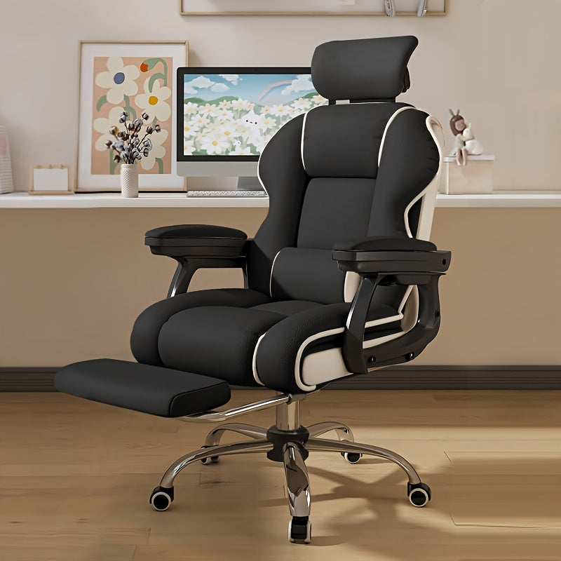 Adjustable Office Chair for Dorm Rooms and Study Areas, Swivel Design with a Reclining Back