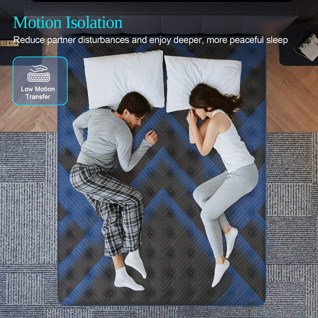 12/14 Inch Gel Memory Foam Mattress Hybrid Pocket Spring Twin Full Queen King Bed Mattress In A Box, Euro Top Medium Firm for Back & Lumbar Support, Individual Pocket Spring Bed for Motion Isolation & Fiberglass Free