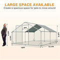 Nordivale Large Metal Chicken Coop with Winter Wrap Cover - 10x6.7x6.4ft/20x10x6.4ft Walk-in Chicken Run for Hens/Ducks/Rabbits, All-Weather Poultry Pen with Lock for Outdoor and Backyard, Farm, Duck Rabbit Cage Poultry Pen