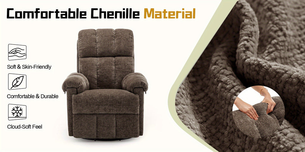 A Solitary Chair for The Living Area, a Reclining Chair That Swivels, a Rocking Recliner for Grown-Ups, Compact Recliners Suitable for Limited Spaces, a Manual Upholstered Recliner Featuring Side Pockets