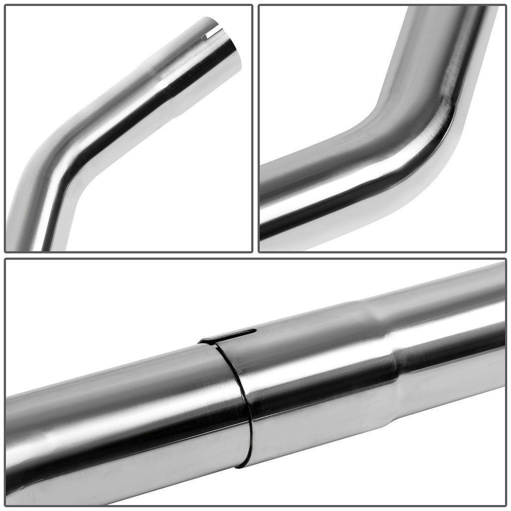2.5"OD 16-Piece SS Steel DIY D.I.Y Exhaust Straight 45 90 Degree U-Bends Pipes