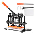 VEVOR Leather Cutting Machine, 10.2 x 4.7/10.2 x 5.9/14.2 x 10.2 in Embossing Plate Manual Die Cutter, 0.47 in Pressure Stroke Leather Embossing Machine, Dual Guide Shafts Die Cut Machine for Various of Materials
