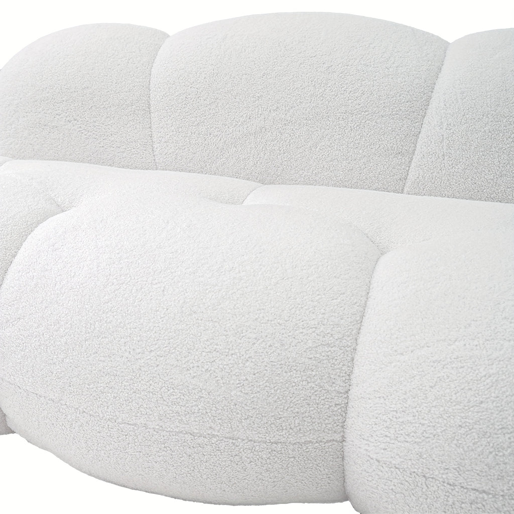 Cloud Shaped Couches for Living Room, Modern Comfy Compressed Sofa, Cloud Shaped Leisure Sofa, Upholstered Couch for Bedroom, Apartment, Small Space (No Installation Required)