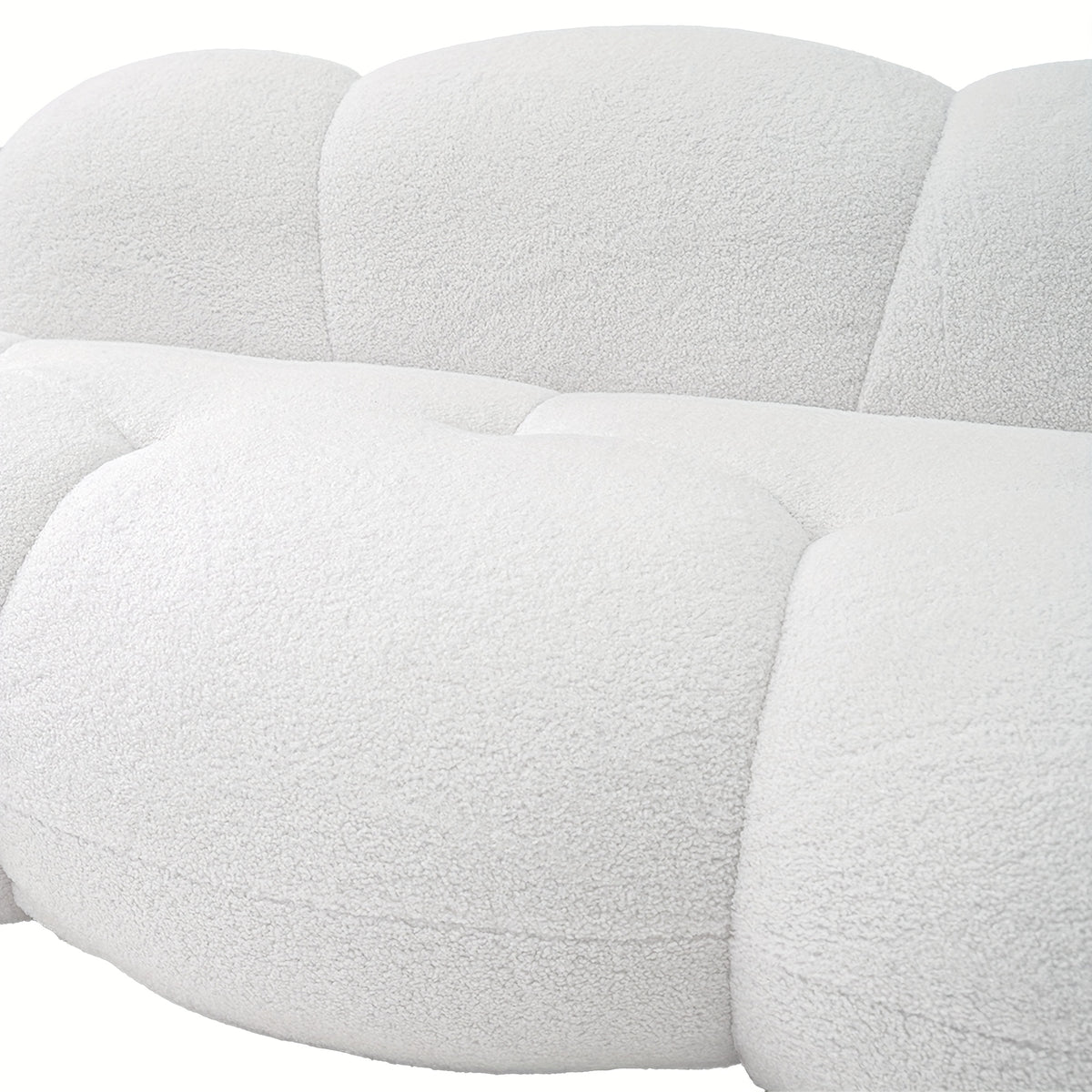 Cloud Shaped Couches for Living Room, Modern Comfy Compressed Sofa, Cloud Shaped Leisure Sofa, Upholstered Couch for Bedroom, Apartment, Small Space (No Installation Required)