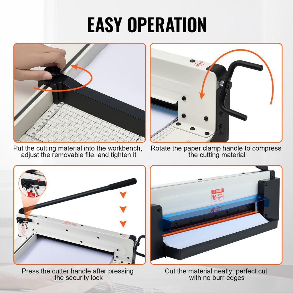 VEVOR Paper Cutter 12/17 inch A3/A4 Guillotine Paper Trimmer 400 Sheet Capacity Metal Base