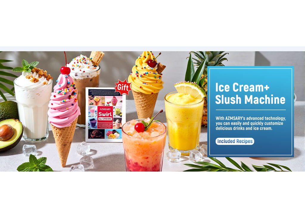 2-in-1 Ice Cream/Slush Machine, 5-in-1 Cold Drink Maker, Iced Tea Machine, 85-ounce Capacity, One-Touch Preset, No Ice Needed, Self-Cleaning - Easily Make Milkshakes, Margaritas, And More At Home