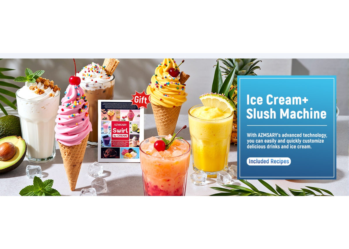 2-in-1 Ice Cream/Slush Machine, 5-in-1 Cold Drink Maker, Iced Tea Machine, 85-ounce Capacity, One-Touch Preset, No Ice Needed, Self-Cleaning - Easily Make Milkshakes, Margaritas, And More At Home