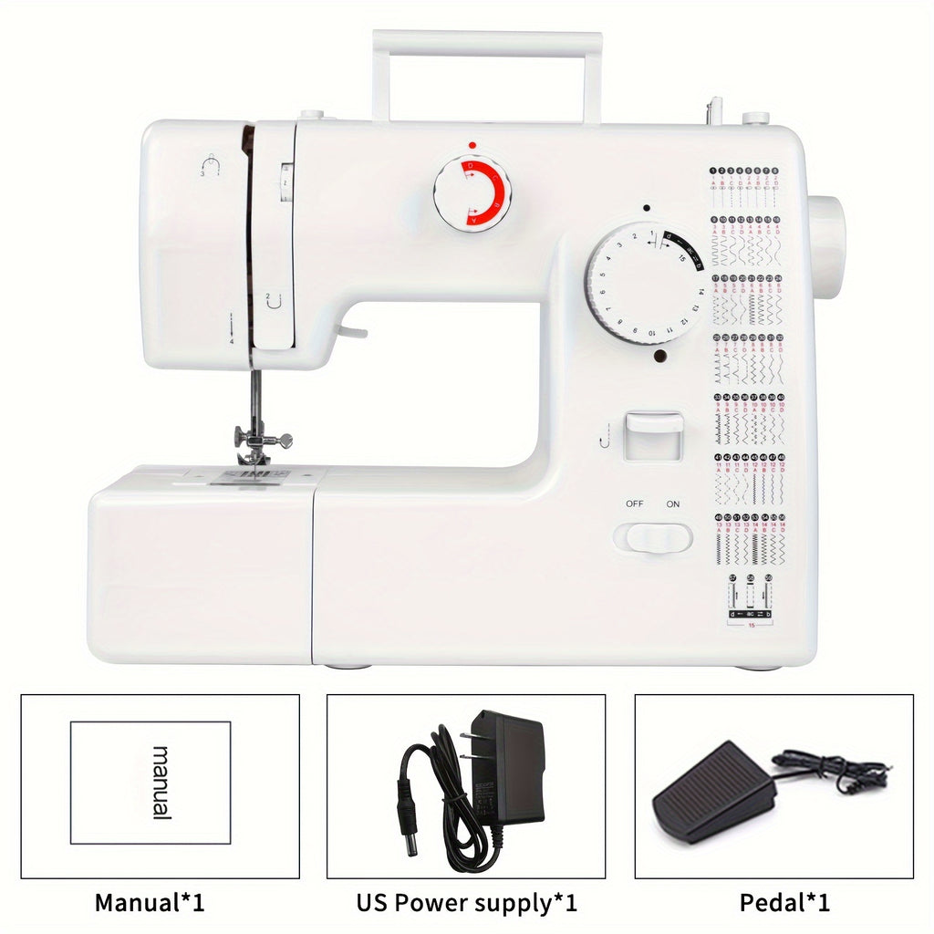 Sewing Machine -59 Needle Pedal Sewing Machine, 705 Multifunctional Home Sewing Machine, Two Options for Double Needle Sewing Mode And Single Needle Sewing Mode, Capable Of Sewing Up to 6 Layers Of Fabric, Meeting DIY Sewing Needs