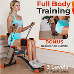 Hip Abduction Trainer for Home Glute and Thigh Workouts with Two Pull Ropes and 2 Adjustable Resistance Levels