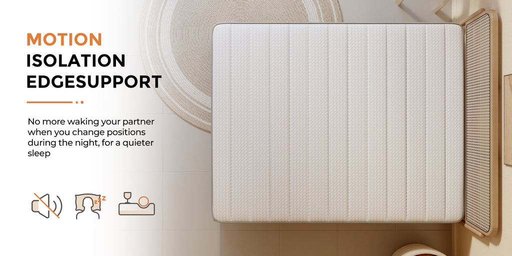 SweetNight 6/8/10/12/14 inch Memory Foam Hybrid Mattress With Pocket Springs, Twin Xl, Full, Queen, King, Sizes In A Box, Medium Firm, Mattresses For Support Comfort, Fiberglass-Free