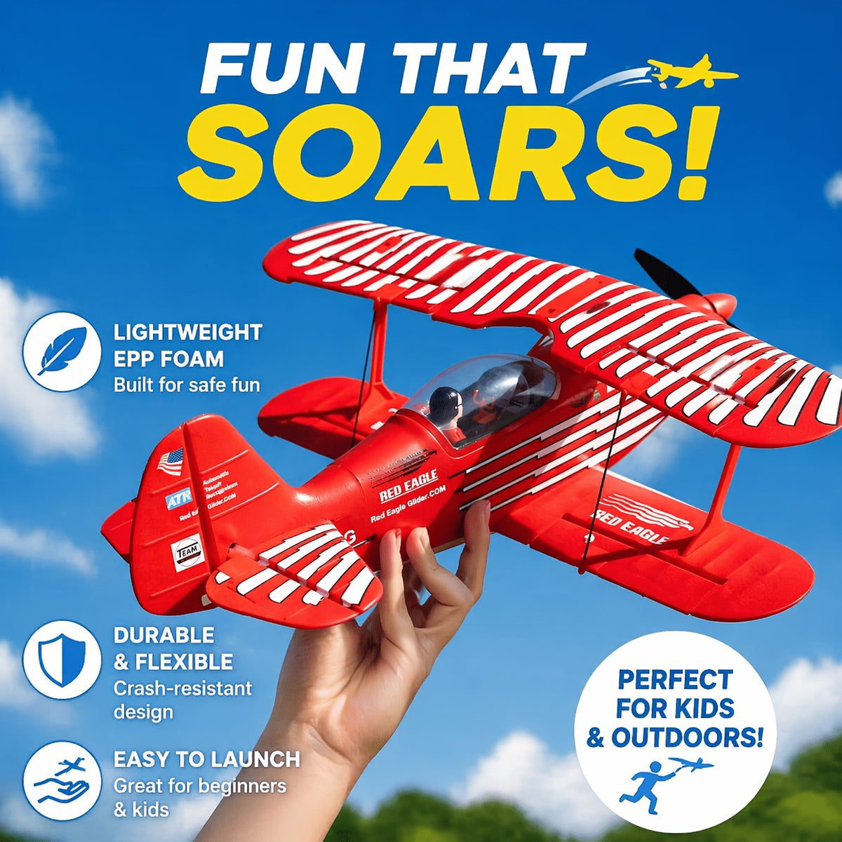 WLtoys XK A310 RC Biplane, 4CH 2.4GHz Fixed-Wing Plane, 3D/6G Mode & 6-Axis Gyro, Brushless Motor, EPP Foam, 5-7 Min Flight, RTF Outdoor Aerobatic Aircraft For Beginners Hobbyists