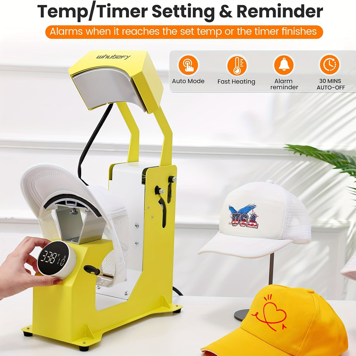 15"x15"/15"x12" - 8-in-1/ 5-in-1 Heat Press Machine Combo, Rotatable Design, Multi-Size Transfer Professional Sublimation Combination, Suitable for T-shirts, Bags, Pillows, Hats, Beanies, Roller - 3in 1 Auto Hat Press Can Only Press Hats