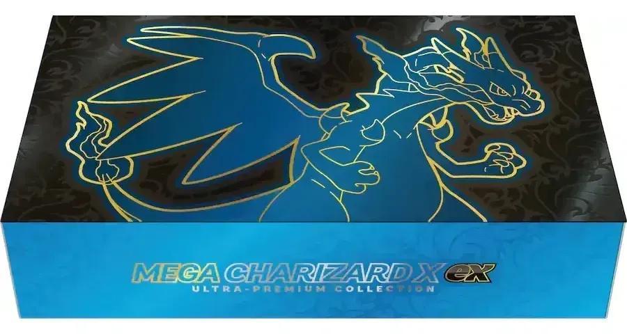 Pokémon TCG: Mega Charizard X ex Ultra-Premium Collection Box – 18 Booster Packs, 2 Foil Promos, Playmat, Deck Box & More
