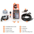 FEIFANKE 50A Plasma Cutter, 110V/220V, Non-Touch Pilot Arc, Non-High Frequency Blow-Back Start, 20mm Max Cut, Air Sensor, Digital Display, PT/2T/4T, Overheat Protection for Automotive Repair, Metal Fabrication, DIY