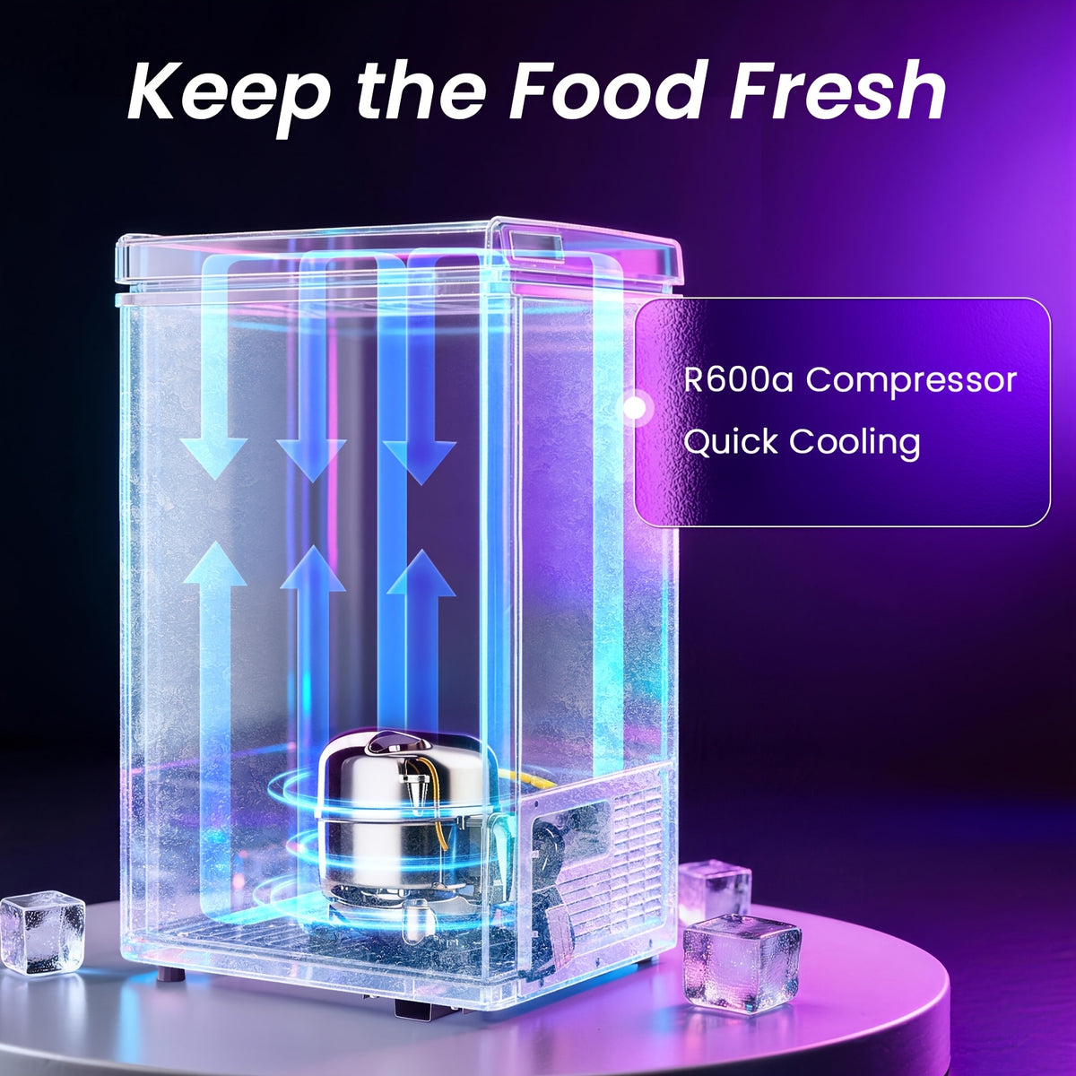 3.5/2.5 Cubic Feet Chest Freezer with 2 Removable Baskets Free Standing Top Open Door Compact Deep Freezer with Adjustable Temperature for Home, Kitchen, Office, Bar