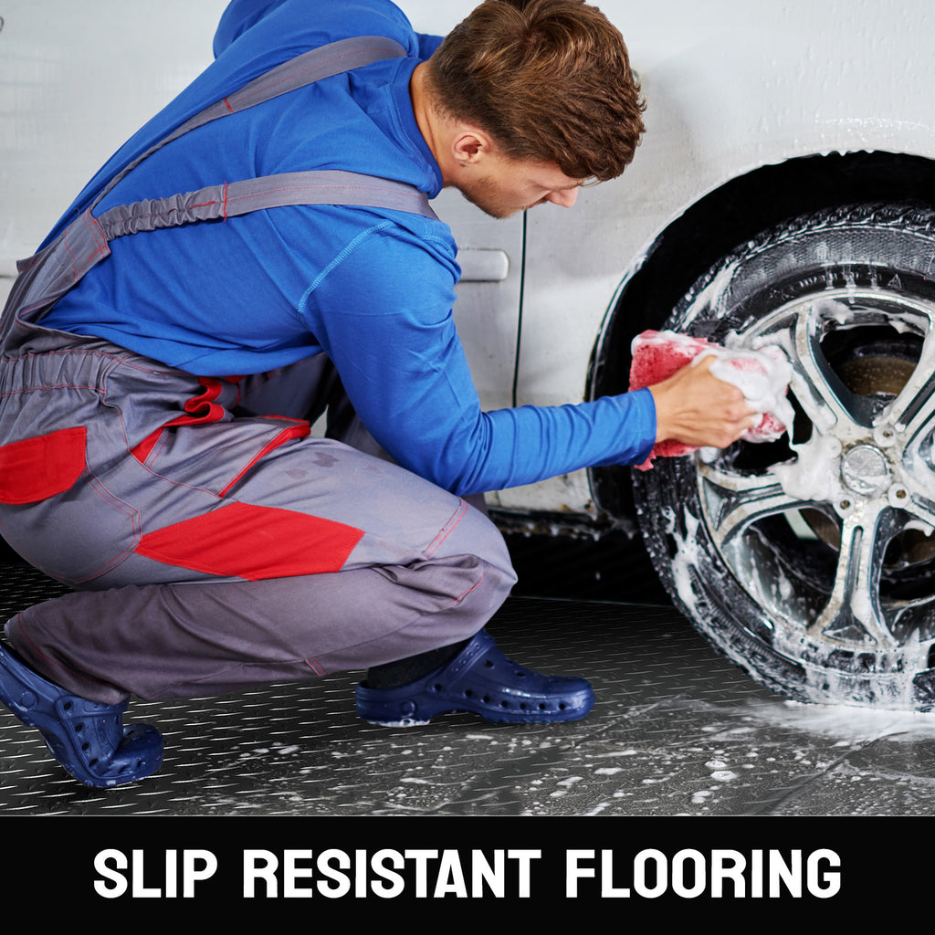 thickened rhombohed-grated PVC garage floor mat for car bottoms, large SUVs, MPVS, and pickup trucks