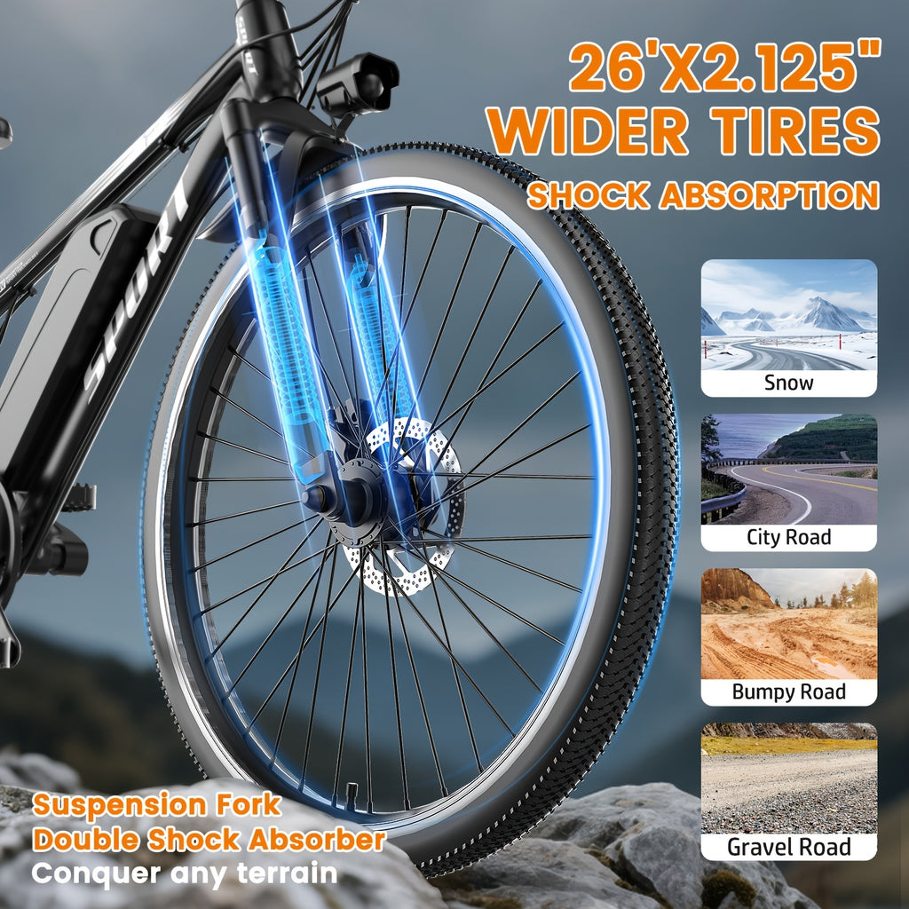 26-Inch Electric Power-Assist Bicycle, 48V 10AH Removable Battery, 749W Peak Power Motor, Up to 45 Miles Range, Max Speed 24MPH for Easier Travel. an Ideal Gift Choice!