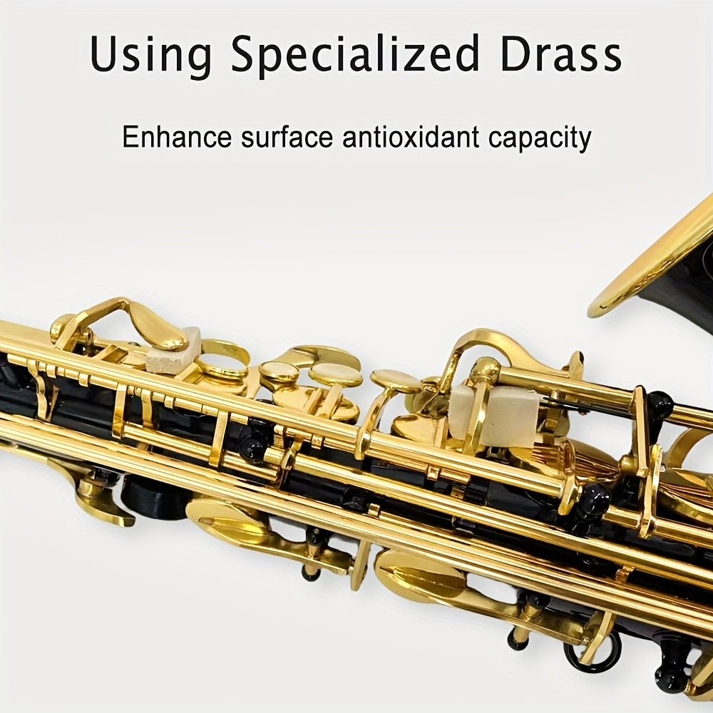 WUQIMUSC Alto And Soprano Saxophone | E-Flat Alto/B-Flat Soprano Available | Multiple Colors And Golden Lacquer End | Handcrafted | Full Kit with Case And Mouthpiece | Ideal Easter Gift for Friends, Him And Her Wind Instruments