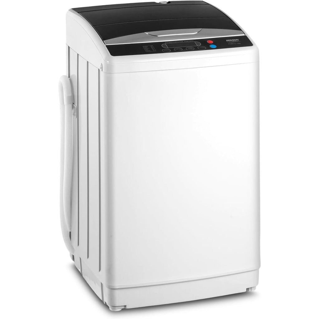 17.8/25 pounds (approximately 8 kilograms) portable washing machine, fully automatic washing machine, equipped with stainless steel tub and drainage pump - 110-volt compact washing machine, suitable for apartments, dormitories, campers, camping, small hou