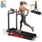 Walking Pad with Treadmill 13% Incline, 6.3MPH Treadmill for Home Use with Incline, LED Display & APP, 2.5 HP Quiet Small Walking Pad for Home And Office, Maximum User Weight 300Lbs, Without Battery
