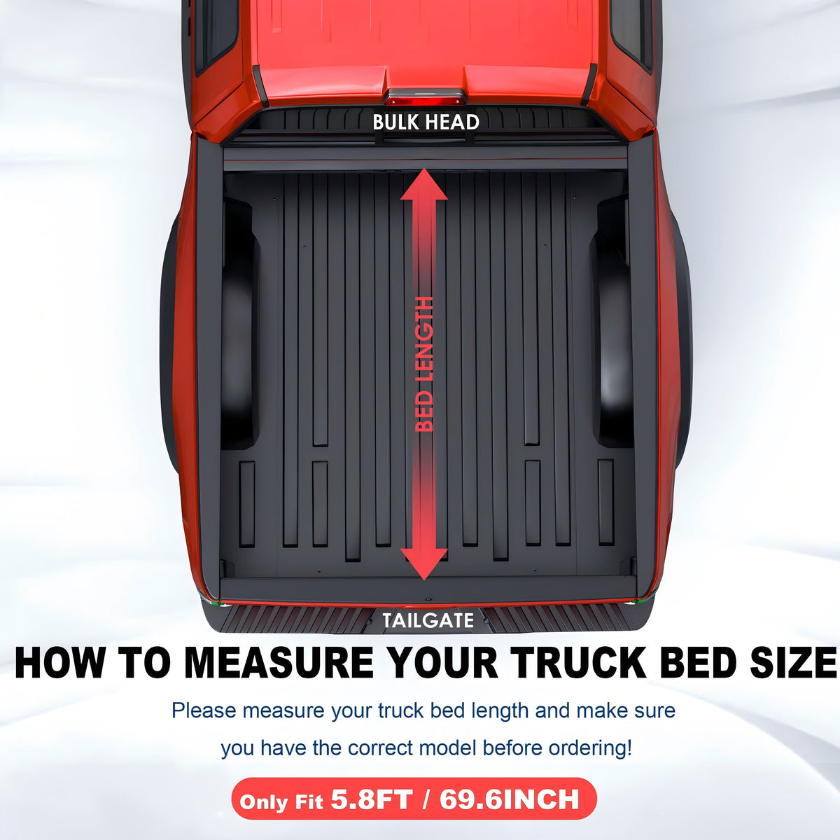 5.8FT 4 Fold Hard Truck Bed Tonneau Cover For Chevrolet for Silverado For GMC for Sierra 1500 2500HD 3500HD 2019-2026