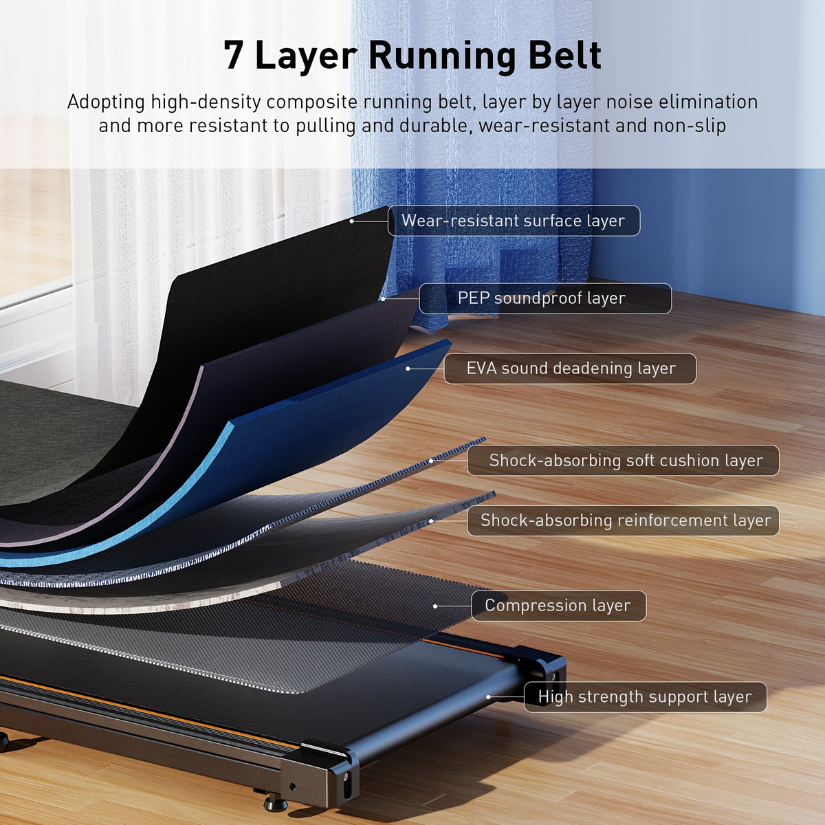 Portable 15% Incline Under Desk Walking Pad Treadmill, 2.5HP Lightweight Home Office Fitness Treadmill, 4-in-1 Walking Pad for Walking And Jogging Quiet, 265Lbs Capacity with Remote Control & LED Display, Walking Training, Weight Loss for Women