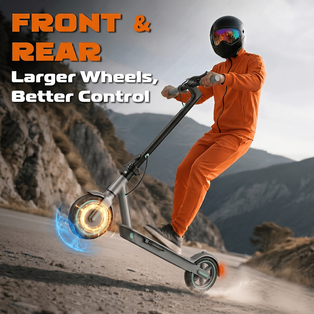 350W Foldable Commuter Electric Scooter,Top Speed of 19MP/H and 20 KM Range, 8.5-inch Solid Tire, Smart LED Display, Dual Brake System, Lightweight Quick-Folding Electric Scooter, Suitable for Commuting and Daily Travel Use, Ideal Gift for Birthdays