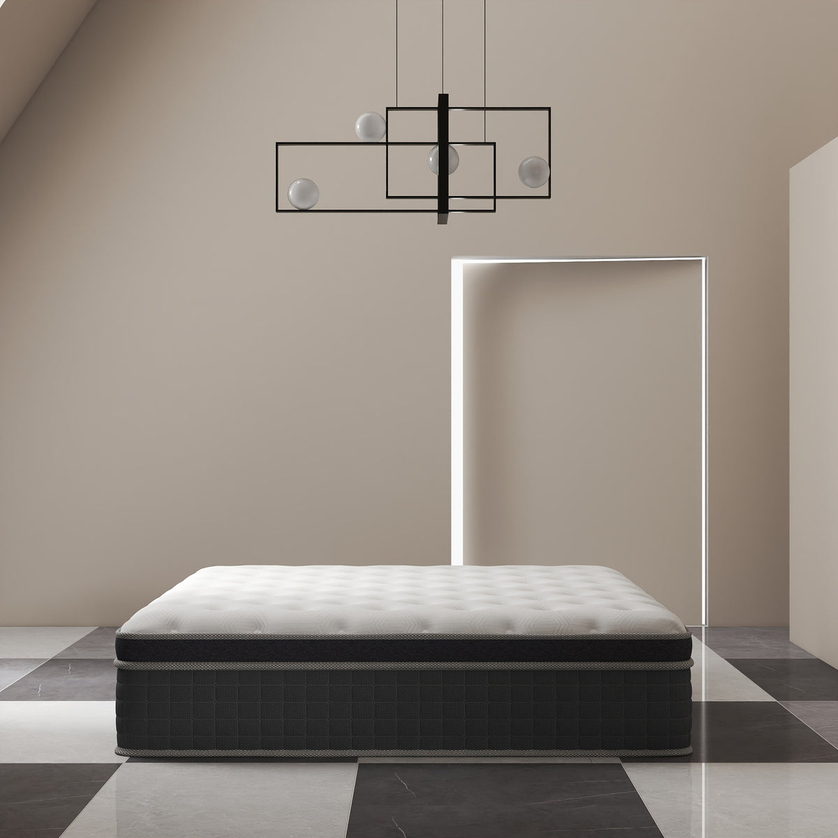 Modern Style Medium Firm High Quality Hybrid Mattress with Pocket Spring And High-Density Foam Breathable And Cooling Twin Full Queen King Size in a Box